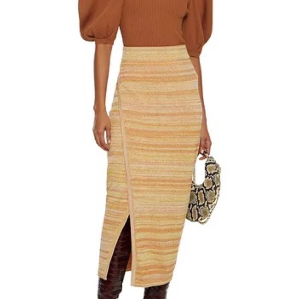 Ronny Kobo knit wrap midi skirt